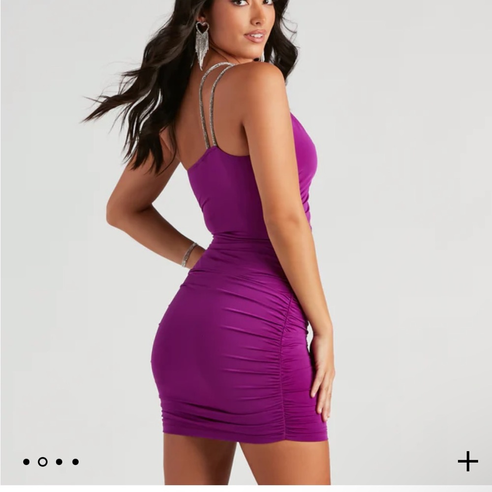 Windsor Glam And Alluring Cutout Ruched Mini Dress